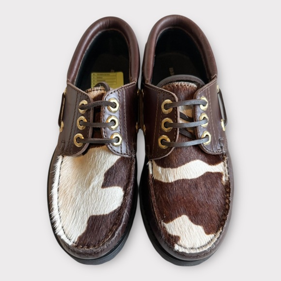 Maeve Shoes - New! Maeve Cow Print Lug Sole Boat Shoes Sz 37 (US 5.5-6)